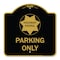Signmission Highway Patrol Parking W/ Graphic, Black & Gold Aluminum Sign, 18" x 18", BG-1818-23906 A-DES-BG-1818-23906 - alternate 1
